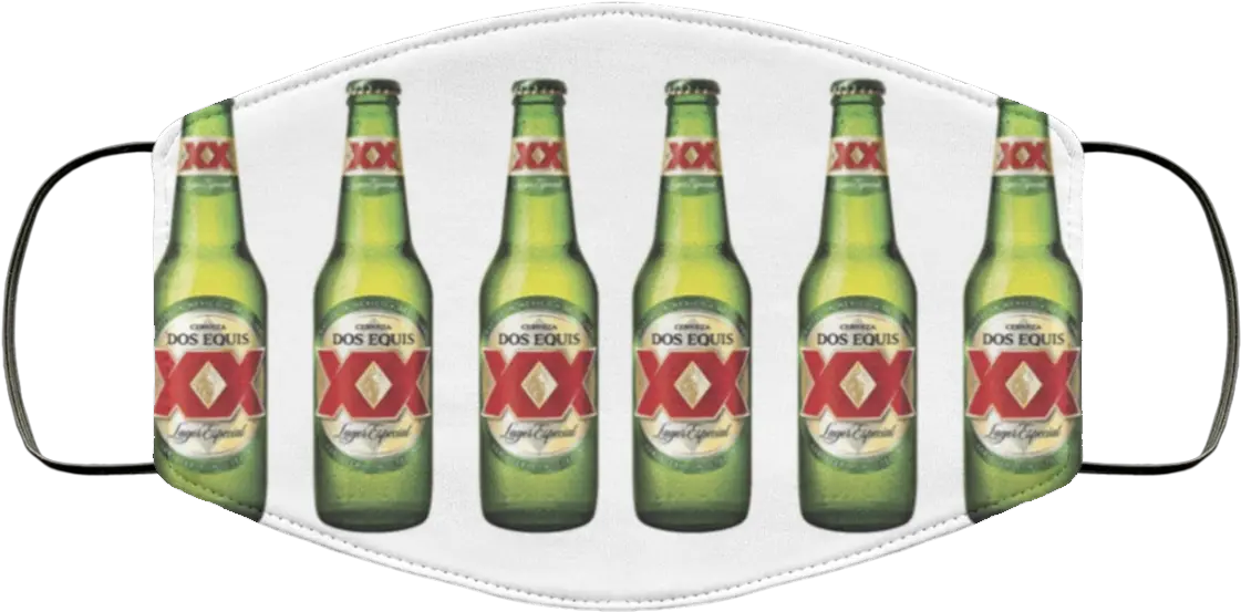 Dos Equis Beer Cloth Face Mask Reusable Washable Glass Bottle Png Dos Equis Logo Png