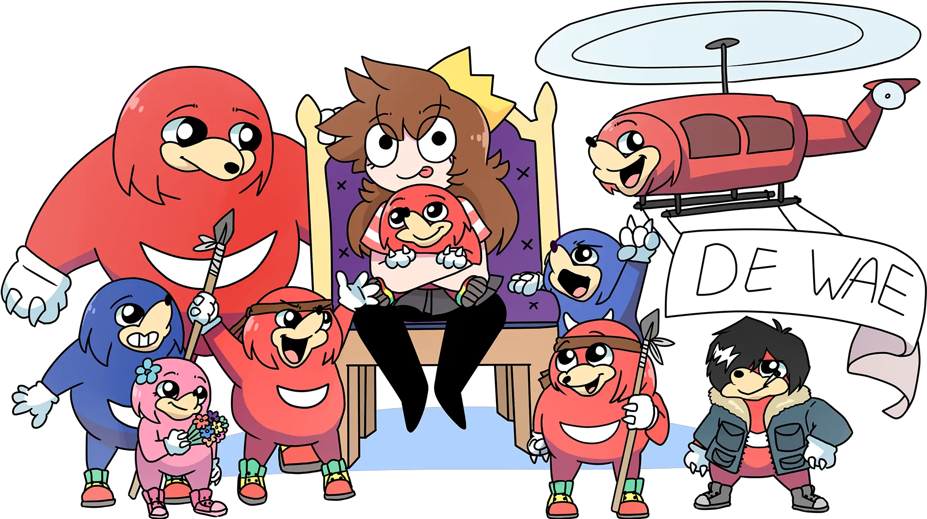 Download Ugandan Knuckles Png Du You Queen Of Da Wae Ugandan Knuckles Transparent