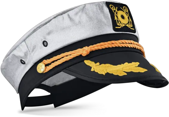 Silver Snapback Metallic Captain Hat Solid Png Captain Hat Png