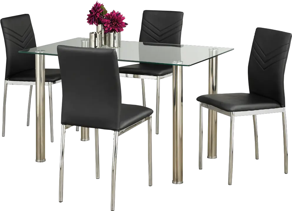 Angel 7piece Metal Dining Set Marble Table Top And Black Leather Chair Chair Png Dinner Table Png