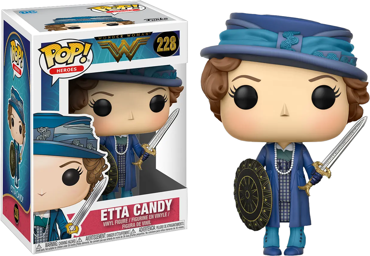 Wonder Woman 2017 Etta Candy With Godkiller Sword And Shield Pop Vinyl Figure Wonder Woman Funko Pop Png Gal Gadot Png