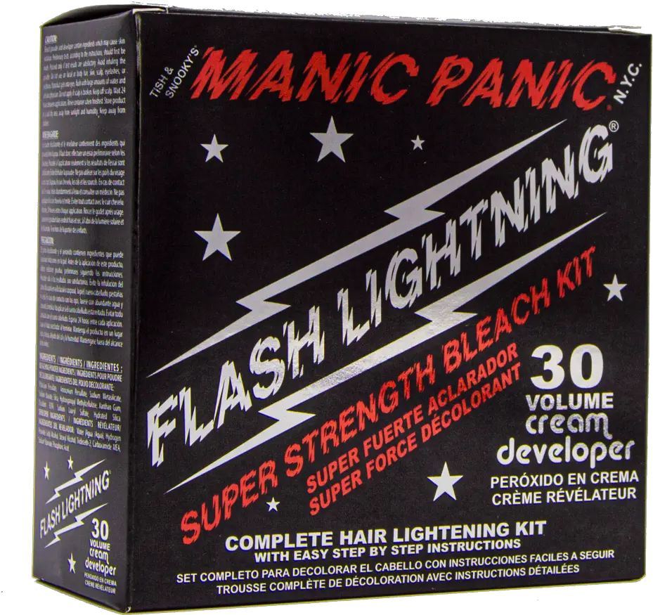 Flash Lightning Bleach Kit 30 Volume Cream Developer Manic Panic Flash Lightning Png Lightening Png