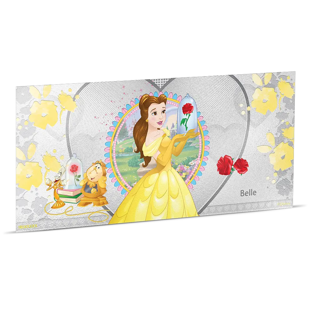 Disney Princess Belle 5g Silver Coin Note Billet Disneyland Princesse Png Belle Transparent