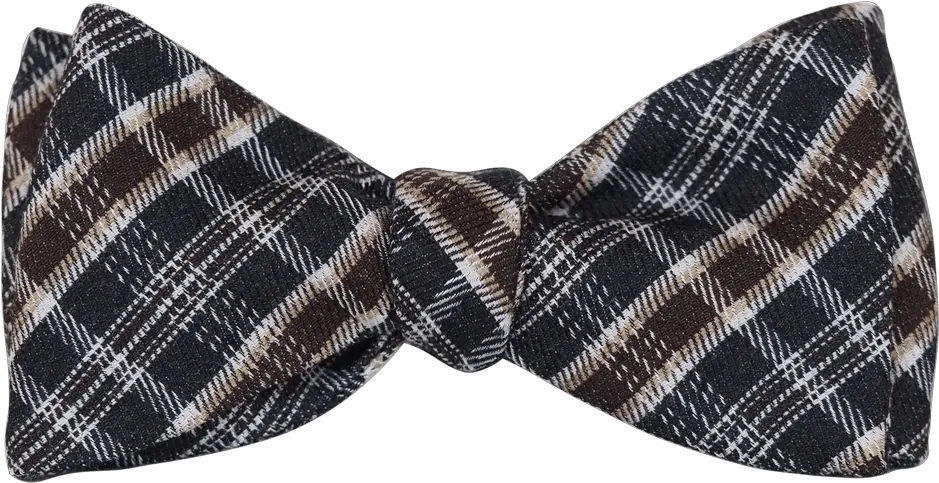 Old Fashioned Bow Tie Brown Plaid Png Bow Tie Png