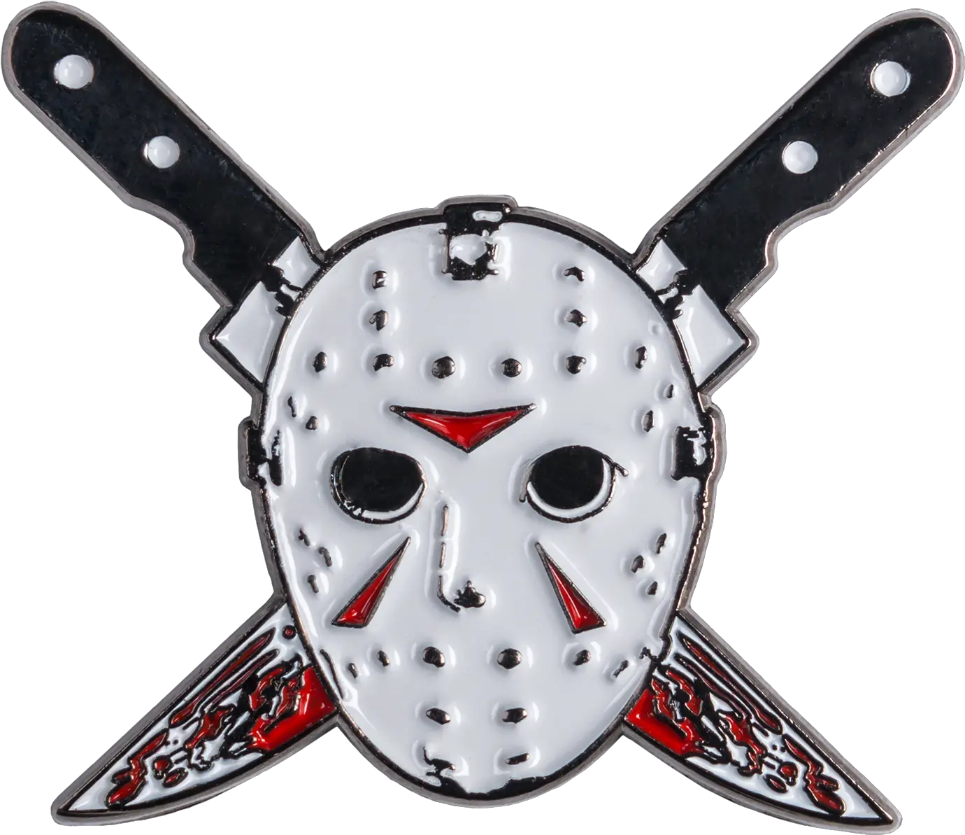 Friday The 13th Jason Voorhees Mask Enamel Pin By Ikon Jason Voorhees Logo Png Friday The 13th Png