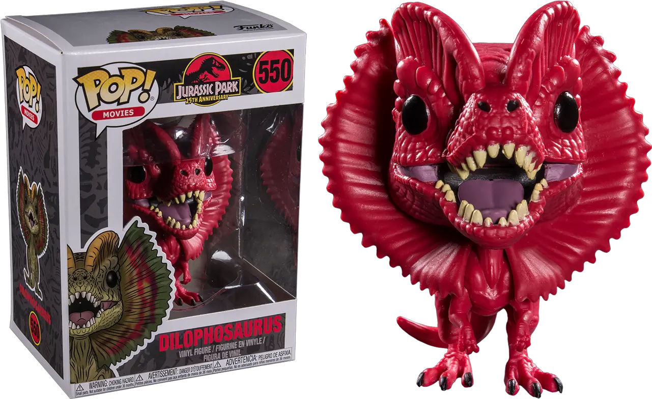 Jurassic Park Red Dilophosaurus Pop Vinyl Figure Funko Pop Jurassic World Png Jurassic Park Transparent