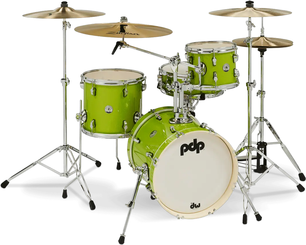 New Yorker Electric Green Sparkle Pacific Drums And Pdp New Yorker Drum Set Png Bass Drum Png