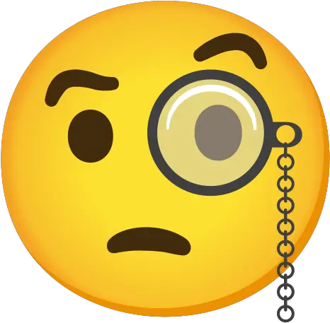 Face With Monocle Emoji Happy Png Monocle Icon