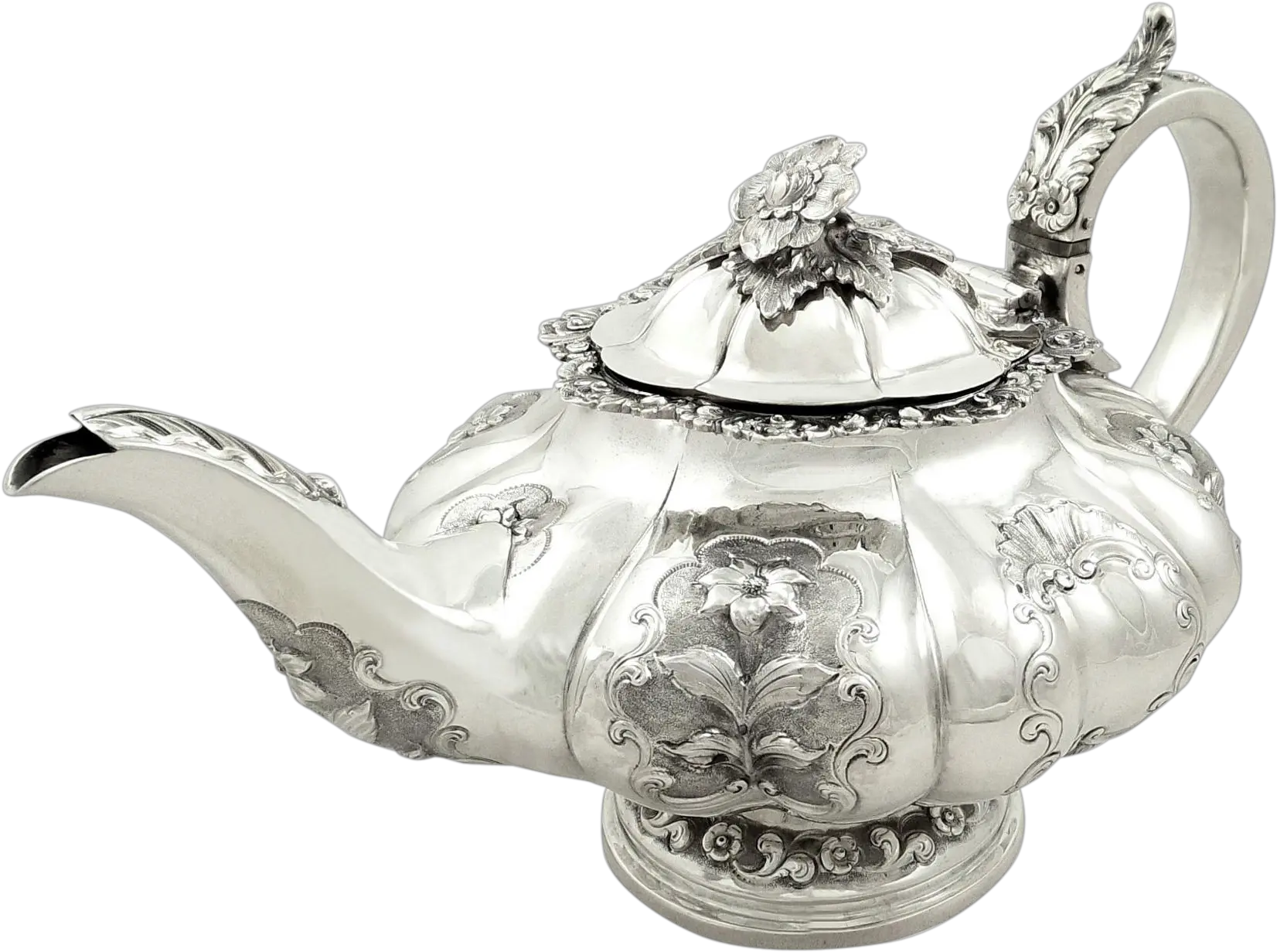 Antique William Iv Hallmarked Sterling Silver Teapot W William Iv Silver Teapots Png Teapot Png
