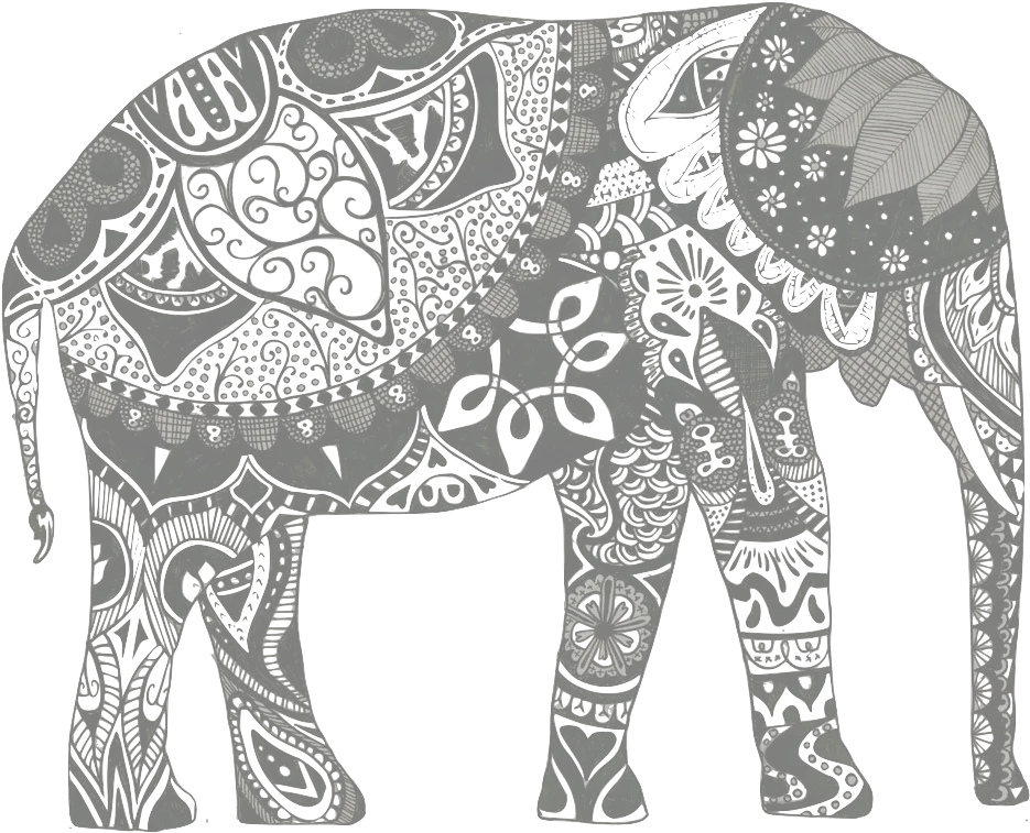 Elephant Png Tumblr Blame It On The Alcohol Indian Elephant With Design Inside Elephant Png