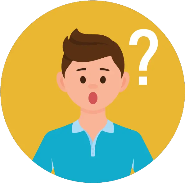 Yellow Circle Icon With Man Confused Confused Icon Png Question Circle Icon