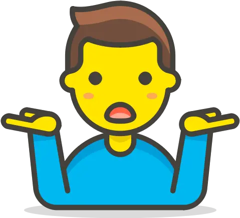 Man Shrugging Icon Family Emoji Png Shrug Emoji Transparent