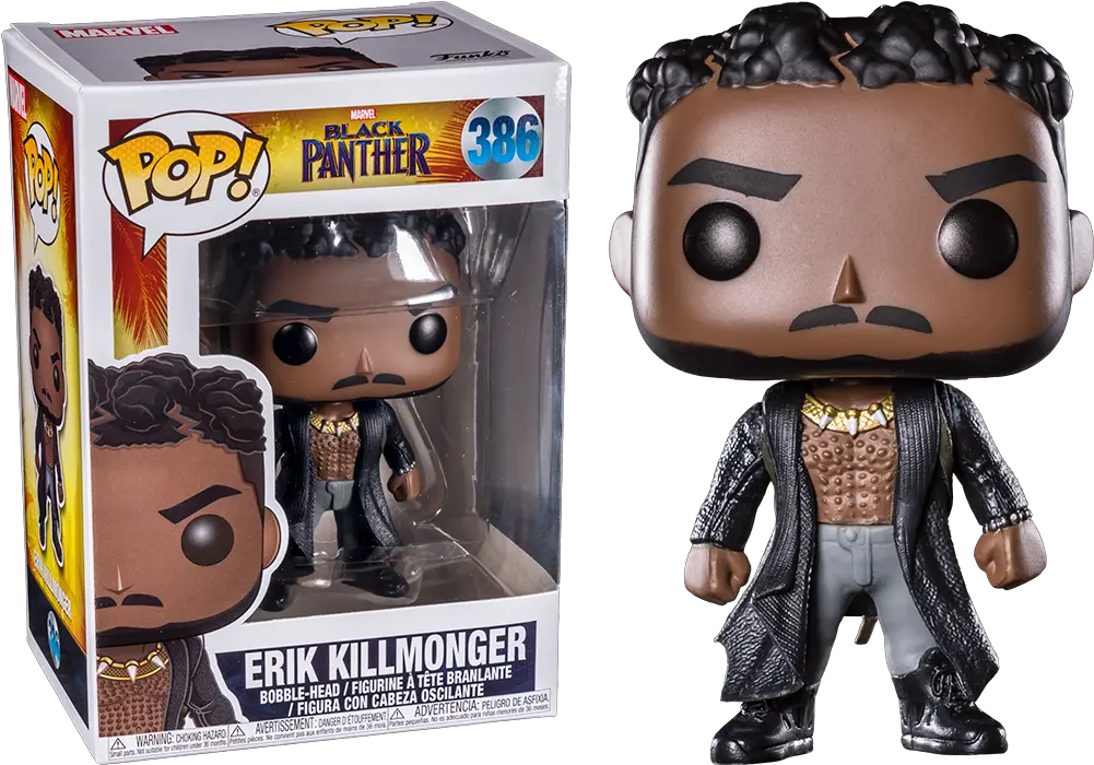 Marvel Black Panther U2013 Erik Killmonger With Scars U2013 Funko Pop Vinyl Figure Funko Pop Killmonger Png Marvel Black Panther Png