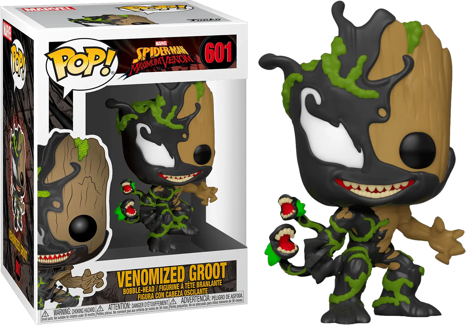 Spider Man Maximized Venom Venomized Groot Pop Vinyl Figure 601 Cryogenik Funko Pop Groot Venomized Png Groot Png