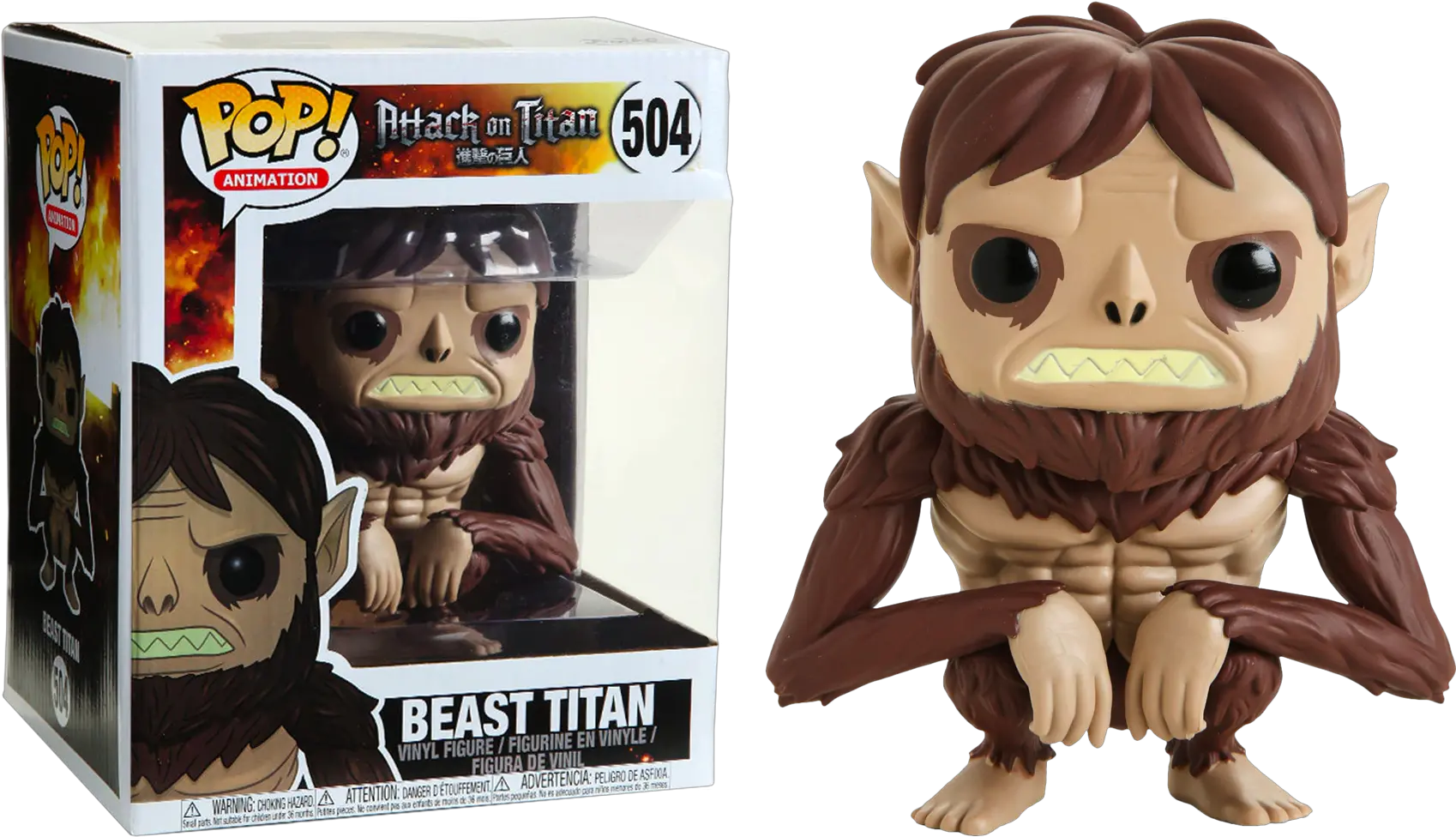 Funko Pop Attack Beast Titan 6 Super Sized 504 Beast Titan Funko Pop Png Attack On Titan Png