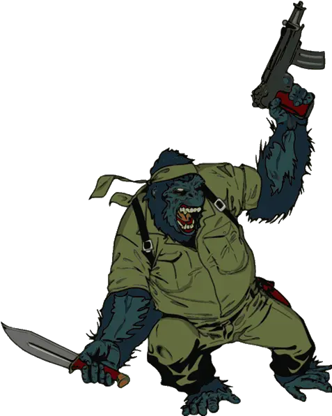 Gorilla Soldier Clip Art Vector Clip Art Gorilla Army Clipart Png Gorilla Cartoon Png