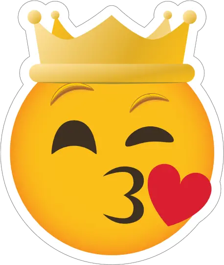 Phone Emoji Sticker Crown Blowing A Kiss Emoji Stiker Png Kiss Emoji Png