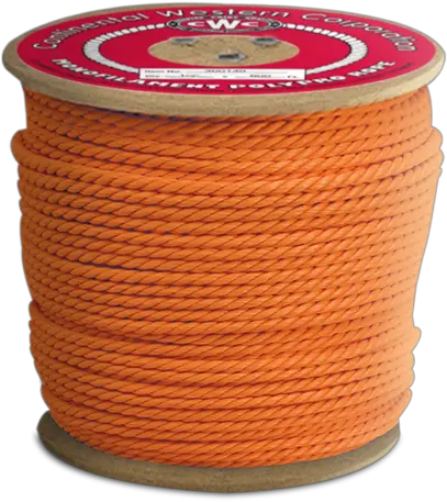 Cwc 3 Strand Polypropylene Rope 12 X 600u0027 Orange Pvc 1 Dia Corrugated Polyethylene Orange With 1 4 Pull Rope Png Rope Circle Png