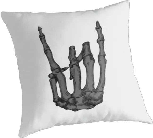 Download Hd Grey Rock Cushion Png Skeleton Hand Png