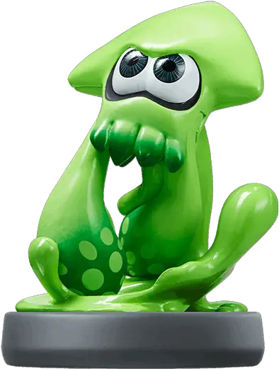 Nintendo Amiibo Splatoon Inkling Squid Character Figure Preowned Splatoon 2 Amiibo Green Squid Png Inkling Png