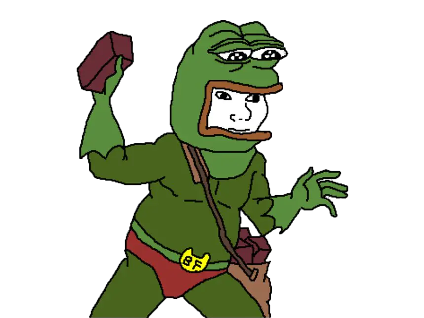 Anaconda Clipart Sad Pepe Brick Png Download Full Size Pepe The Frog Hero Pepe Frog Png