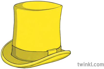 Yellow Top Hat Illustration Twinkl Sombrero De Copa Amarillo Png Tophat Png