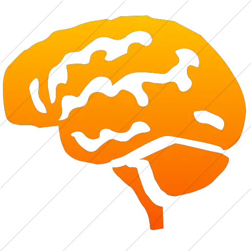 Simple Orange Gradient Classica Brain Icon Individual And Group Rights Png Brain Icon Transparent