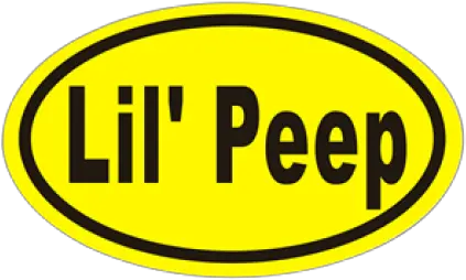 Lil Peep Oval Sticker Circle Png Lil Peep Logo