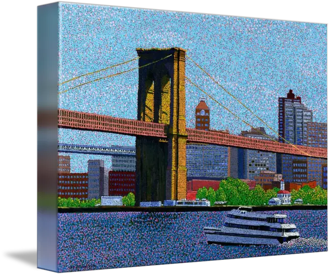 Brooklyn Bridge New York Painting Png Brooklyn Bridge Png