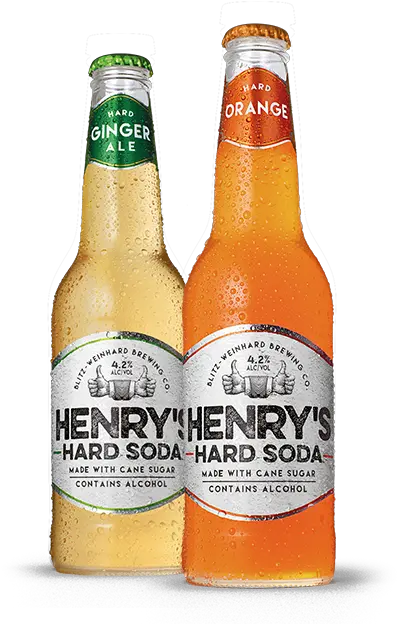 Henrys Hardsodabottles Trendmonitor Hard Orange Soda Png Soda Bottle Png