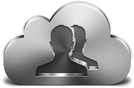 Cloud Contacts 2x Silver Icon Icon Png Silver Png