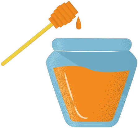 Honey Jar Dipper Icon Flat Textured Lid Png Honey Pot Icon