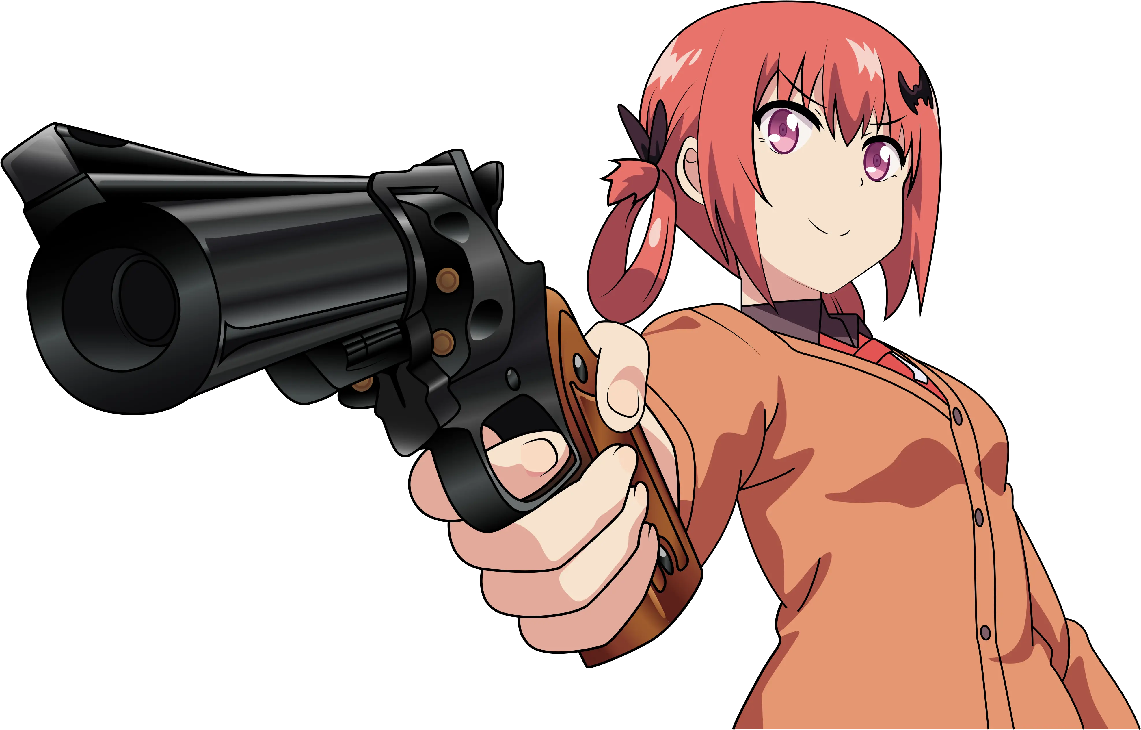 Download 00 Sold Out Good Morning Say It Back Anime Full Satania Gun Png Sold Sign Transparent Background