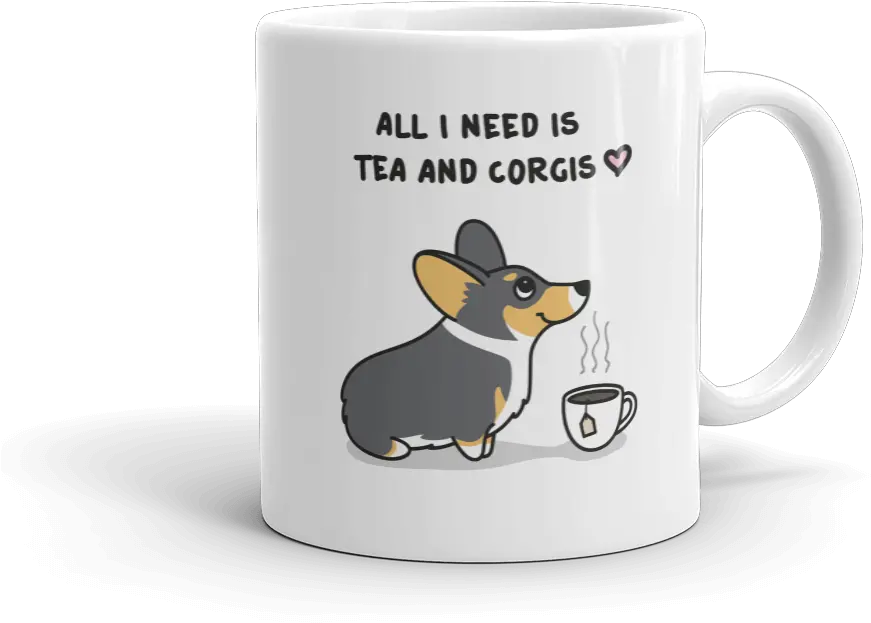 Tea And Corgis Mug Tricolor 1 Magic Mug Png Corgi Transparent