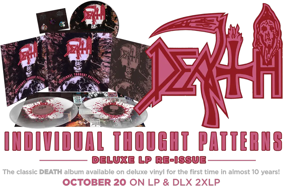 Death Individual Thought Patterns Deluxe Lp Re Issue Out Death Individual Thought Patterns Logo Png Death Transparent