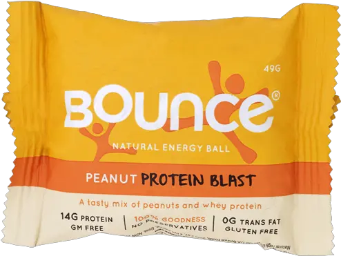 Bounce Peanut Protein Blast Natural Energy Ball 49g Packaging And Labeling Png Energy Blast Png