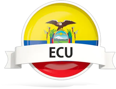 Round Flag With Banner Illustration Of Ecuador Language Png Ecu Icon