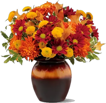 Vase Of Fall Flowers Png Image With No Common Zinnia Fall Flowers Png