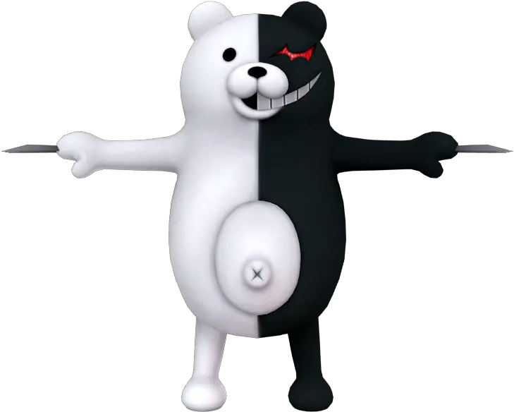 The Class Trial Monokuma Mmd Model Png Monokuma Png