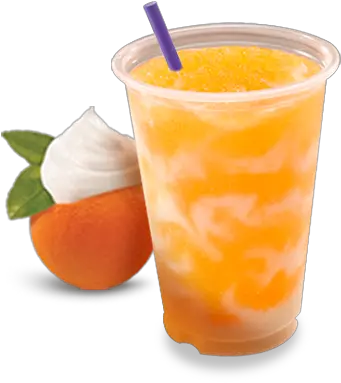 Free Orange U0027n Creme Swirl Frutista Freeze From Taco Taco Bell Orange Cream Pop Freeze Png Drinks Png