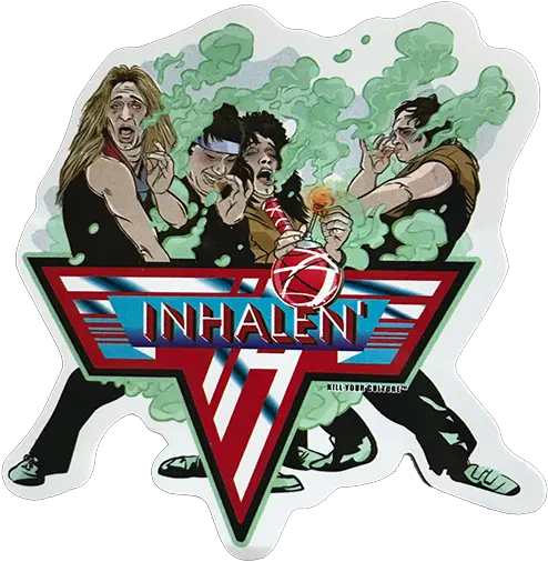 Inhalen Decal Sticker Eddie Van Halen Stickers Png Van Halen Logo Png