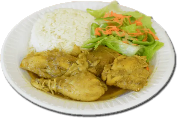 Jamaican Curry Chicken Png Steamed Rice Chicken Dinner Png