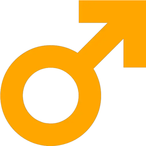 Orange Male 2 Icon Free Orange Gender Icons Orange Male Symbol Png Male Icon