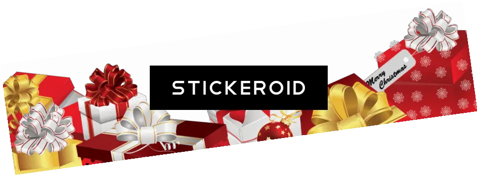 Christmas Gift Ribbon Gold Stars Christmas Footer Png Gift Ribbon Png