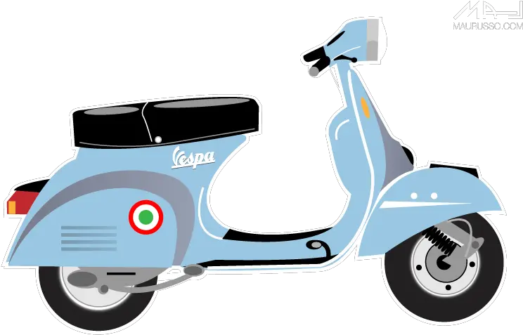 Scooter Vespa Side Illustration Motor Vespa Vector Png Scooter Png