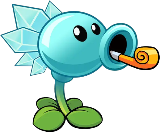Snow Pea 5th Pvz 2 Snow Pea 517x428 Png Clipart Download Plants Vs Zombies Birthday Pea Png