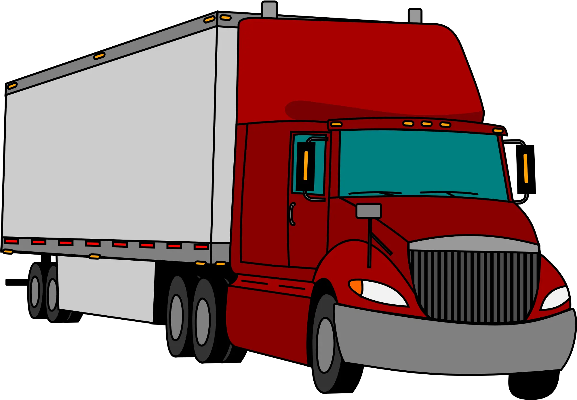 Car Semi Trailer Clipart Png 18 Wheeler Png