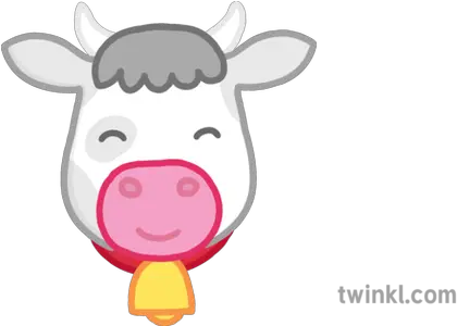 Cow Face Cute Animalsemoji Story Book Cartoon Png Cow Emoji Png