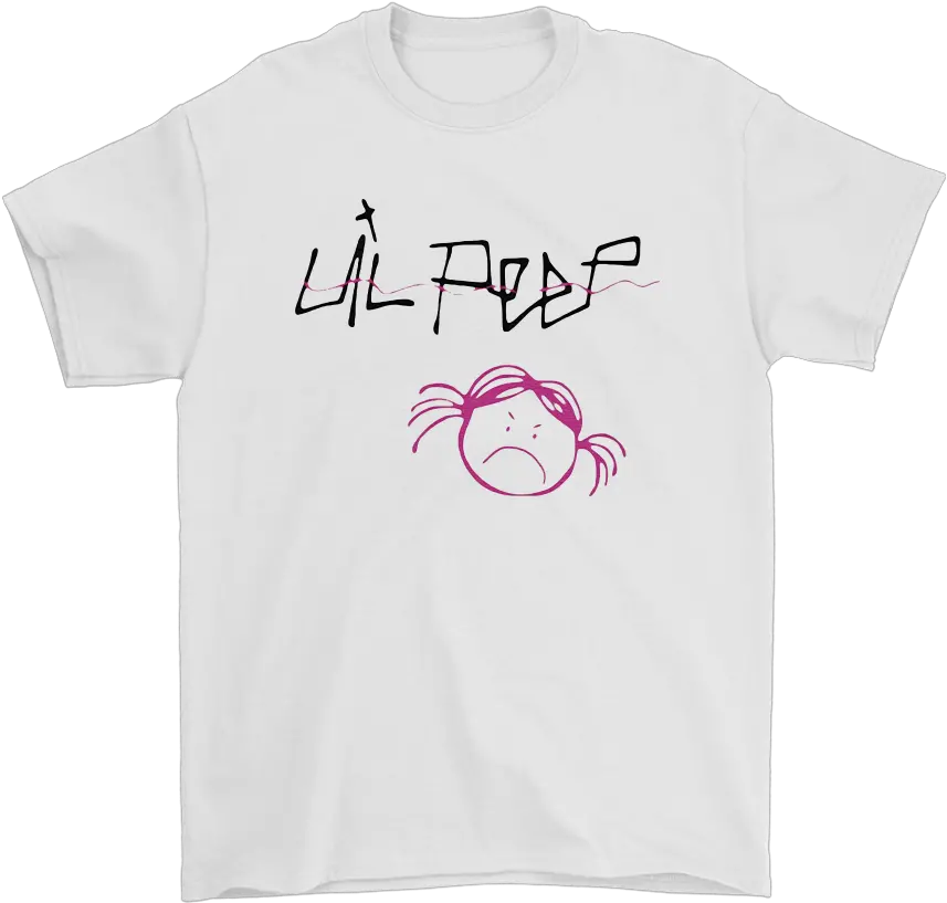Sad Pink Girl Lil Peep Memorial Shirts Kid Cudi Virgil Abloh Shirt Png Lil Peep Png