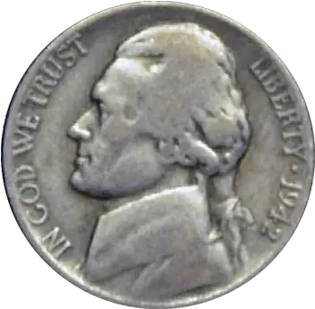 Silver War Nickels 1942 To 1945 Dime Png Nickel Png